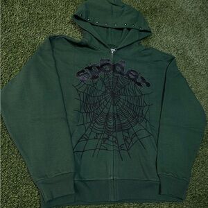 Sp5der Zip Up Hoodie